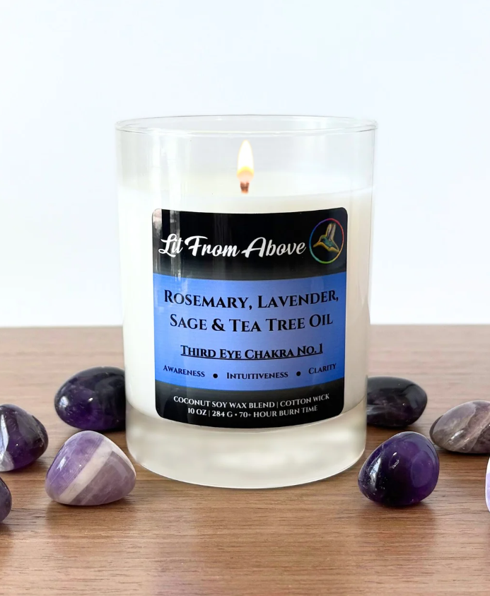 tea tree and lavender blend Rosemary, Lavender, Sage & Tea Tree Oil • 10 oz – Lit From Above