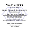 3.2 oz Scented Coconut Soy Sunflower Wax Melts
